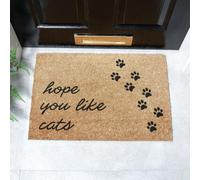 Artsy Mats Hope You Like Cats Doormat (60 x 40cm) in Brown | Size: 40 cm x 60 cm Artsy Mats Brown 40 cm x 60 cm