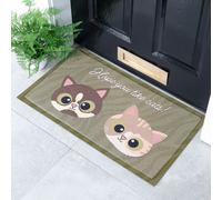 Artsy Mats Hope You Like Cats Doormat (70 x 40cm) in White | Size: 40 cm x 70 cm Artsy Mats White 40 cm x 70 cm