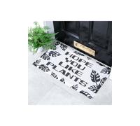 Artsy Mats Hope You Like Plants Doormat (70 x 40cm) in White | Size: 40 cm x 70 cm Artsy Mats White 40 cm x 70 cm