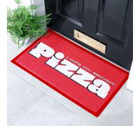 Artsy Mats I Hope You Brought Pizza Indoor & Outdoor Doormat - 70x40cm in Red | Size: 40 cm x 70 cm Artsy Mats Red 40 cm x 70 cm