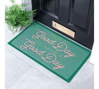 Artsy Mats It's A Good Day To Have A Good Day Indoor & Outdoor Doormat - 70x40cm in Green | Size: 40 cm x 70 cm Artsy Mats Green 40 cm x 70 cm