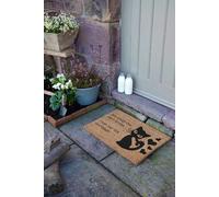 Artsy Mats It's really the Cats House I just pay the Mortgage Doormat in Black | Size: 40 cm x 60 cm Artsy Mats Black 40 cm x 60 cm