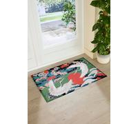 Artsy Mats Japanese Bird Indoor Outdoor Doormat (90 x 60cm) | Size: 90 cm x 60 cm Artsy Mats Multicolor 90 cm x 60 cm