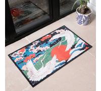 Artsy Mats Japanese Crane Indoor Washable Doormat | Size: 50 cm x 80 cm Artsy Mats Multicolor 50 cm x 80 cm