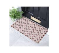 Artsy Mats Jumping Reindeer Doormat in Red | Size: 40 cm x 70 cm Artsy Mats Red 40 cm x 70 cm