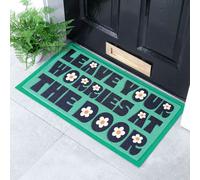 Artsy Mats Leave Your Worries At The Door Daisy Indoor & Outdoor Doormat - 70x40cm | Size: 40 cm x 70 cm Artsy Mats Multicolor 40 cm x 70 cm