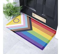 Artsy Mats LGBTQIA Flag Pattern Indoor & Outdoor Doormat - Incredibly & Weatherproof Doormats - Non Slip Mat, (70x40cm)