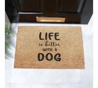 Artsy Mats Life Is Better With A Dog Doormat (60 x 40cm) in Brown | Size: 40 cm x 60 cm Artsy Mats Brown 40 cm x 60 cm