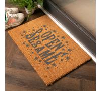 Artsy Mats Magical Open Sesame Grey Doormat in Black | Size: 40 cm x 60 cm Artsy Mats Black 40 cm x 60 cm