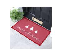 Artsy Mats Merry Christmas Doormat in Red | Size: 40 cm x 70 cm Artsy Mats Red 40 cm x 70 cm