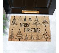 Artsy Mats Merry Christmas Tree Pattern Doormat in Brown | Size: 0-3 m Artsy Mats Brown 0-3 m