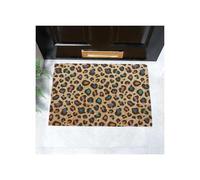 Artsy Mats - Multi Colour Leopard Print Coir Doormat - Made from Tufted Coconut Fibre - Non-Slip Natural Rubber Backed Doormats Indoor - Heavy Duty, Decorative OutDoormats, (60x40cm)