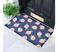 Artsy Mats Navy Pink Roses Indoor & Outdoor Doormat - 70x40cm | Size: 40 cm x 70 cm Artsy Mats Multicolor 40 cm x 70 cm