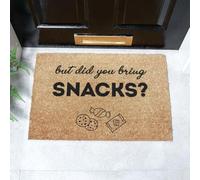 Artsy Mats - No Bring Snacks Doormat - Made from Tufted Coconut Fibre - Non-Slip Natural Rubber Backed Door Mats Indoor - Heavy Duty, Decorative Outdoor Mats (60x40cm)