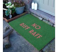 Artsy Mats - No Riff Raff Coir Doormat - Made from Tufted Coconut Fibre - Non-Slip Natural Rubber Backed Doormats Indoor - Heavy Duty, Decorative Outdoor Mats (90 x 60cm)
