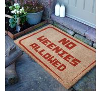 Artsy Mats No Weenies Allowed Doormat (90 x 60cm) in Brown | Size: 90 cm x 60 cm Artsy Mats Brown 90 cm x 60 cm