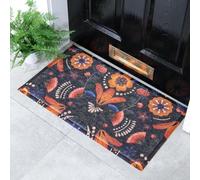 Artsy Mats - Nordic Leaf Pattern Indoor & Outdoor Door Mat - Incredibly Durable & Weatherproof Doormat - Decorative Heavy Duty Doormats - Washable Dirt Trapper Non Slip Mat, (70x40 cm)