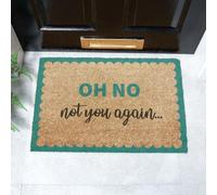 Artsy Mats Oh No Not You Again Blue Scallop Doormat (60 x 40cm) in Brown | Size: 40 cm x 60 cm Artsy Mats Brown 40 cm x 60 cm