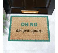 Oh No Not You Again Blue Scallop Doormat (60 x 40cm) Artsy Mats Brown 40cm x 60cm