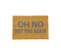 Artsy Mats Oh No Not You Again Grey Doormat | Size: 40 cm x 60 cm Artsy Mats Grey 40 cm x 60 cm