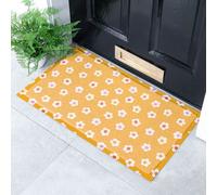 Artsy Mats Orange Daisy Pattern Indoor & Outdoor Doormat - 70x40cm | Size: 40 cm x 70 cm Artsy Mats Orange 40 cm x 70 cm
