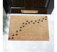 Artsy Mats - Paw Print Coir Doormat - Made from Tufted Coconut Fibre - Non-Slip Natural Rubber Backed Doormats Indoor - Heavy Duty, Decorative OutDoormats, (60x40cm)
