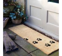Artsy Mats Paw Prints Patio Doormat in Beige | Size: 40 cm x 120 cm Artsy Mats Beige 40 cm x 120 cm