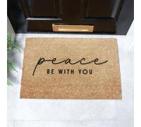Artsy Mats Peace Be With You Doormat (60 x 40cm) in Brown | Size: 40 cm x 60 cm Artsy Mats Brown 40 cm x 60 cm