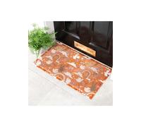 Artsy Mats Peace Pattern Doormat (70 x 40cm) in Orange | Size: 40 cm x 70 cm Artsy Mats Orange 40 cm x 70 cm