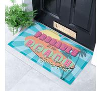 Artsy Mats Probably At The Beach Doormat (70 x 40cm) in White | Size: 40 cm x 70 cm Artsy Mats White 40 cm x 70 cm