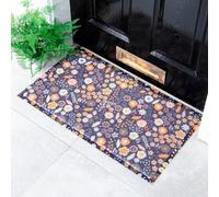 Artsy Mats Purple Flower Pattern Indoor & Outdoor Door Mat - Incredibly Durable & Weatherproof Doormats - Non Slip Mat, (70x40 cm)