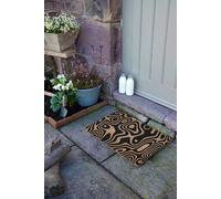 Artsy Mats Random Arty Paint Swirls Doormat in Black | Size: 40 cm x 60 cm Artsy Mats Black 40 cm x 60 cm