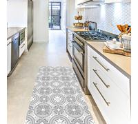 Artsy Mats Sicily Vinyl Floor Mat 100x147cm in Grey | Size: 140 cm x 100 cm Artsy Mats Grey 140 cm x 100 cm