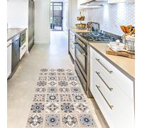 Artsy Mats - Skiathos Vinyl Floor Mats - Durable, Stain-Resistant & Waterproof Mat - Floor Protection Kitchen Mats - Non Slip Bath Mat for High Traffic Areas, (100 x 147 cm)