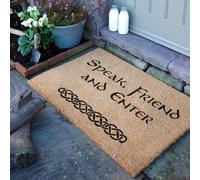 Artsy Mats - Speak Friend and Enter Coir Doormat - Made from Tufted Coconut Fibre - Non-Slip Natural Rubber Backed Doormats Indoor - Heavy Duty, Decorative Outdoor Mats (90 x 60cm)