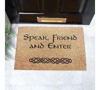 Artsy Mats - Speak Friend Doormat - Made from Tufted Coconut Fibre - Non-Slip Natural Rubber Backed Door Mats Indoor - Heavy Duty, Decorative Outdoor Mats (60x40cm)