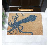 Artsy Mats - Squid Coir Doormat - Made from Tufted Coconut Fibre - Non-Slip Natural Rubber Backed Doormats Indoor - Heavy Duty, Decorative OutDoormats, (60x40cm)
