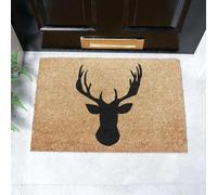 Artsy Mats - Stagshead Doormat - Features Tufted Coconut Fibre - Non-Slip Rubber Backed Doormats - Heavy Duty, Decorative OutDoormats, (60x40cm)
