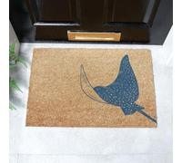 Artsy Mats - Sting Ray Coir Doormat - Made from Tufted Coconut Fibre - Non-Slip Natural Rubber Backed Doormats Indoor - Heavy Duty, Decorative OutDoormats, (60x40cm)