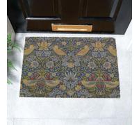 Artsy Mats Strawberry Thief William Morris Doormat (60 x 40cm) in Brown | Size: 40 cm x 60 cm Artsy Mats Brown 40 cm x 60 cm
