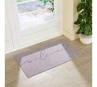 Artsy Mats Taupe Welcome Indoor Washable Doormat 80x50cm | Size: 50 cm x 80 cm Artsy Mats Taupe 50 cm x 80 cm