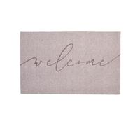 Artsy Mats - Taupe Welcome Indoor Washable Doormat - Superior Absorption Non Slip Mat - Dirt Trapper Heavy Duty Floor Mat - Perfect for Hallway, Doorway, & Kitchen Mat, (80x50cm)