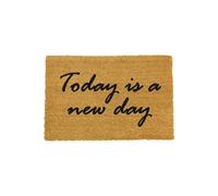 Artsy Mats Today is a new day doormat - Regular 60x40cm in Black | Size: 40 cm x 60 cm Artsy Mats Black 40 cm x 60 cm