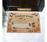 Artsy Mats Trick Or Treat Doormat (60x40cm) in Brown | Size: 40 cm x 60 cm Artsy Mats Brown 40 cm x 60 cm