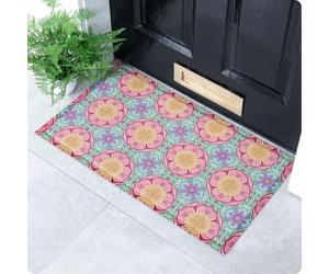 Artsy Mats Vibrant Floral Pattern Indoor & Outdoor Door Mat - Incredibly Durable & Weatherproof Doormats - Non Slip Mat, (70x40 cm)