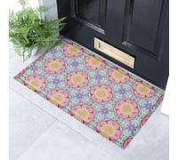 Artsy Mats Vibrant Floral Pattern Indoor & Outdoor Door Mat - Incredibly & Weatherproof Doormats - Non Slip Mat, (70x40 cm)