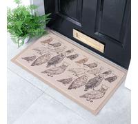 Artsy Mats Vintage Owls Indoor & Outdoor Doormat - 70x40cm in Beige | Size: 40 cm x 70 cm Artsy Mats Beige 40 cm x 70 cm
