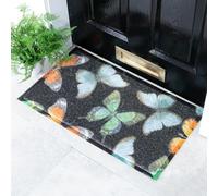 Artsy Mats Watercolour Butterfly Pattern Indoor & Outdoor Door Mat - Incredibly Durable & Weatherproof Doormats - Non Slip Mat, (70x40 cm)