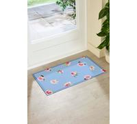Artsy Mats Watercolour Floral Indoor Outdoor Doormat (70 x 40cm) in Blue | Size: 40 cm x 70 cm Artsy Mats Blue 40 cm x 70 cm