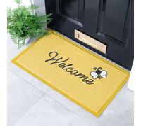 Artsy Mats Welcome Bee Indoor & Outdoor Doormat - 70x40cm in Yellow | Size: 40 cm x 70 cm Artsy Mats Yellow 40 cm x 70 cm